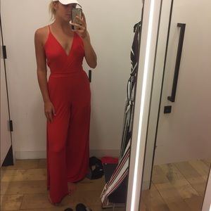 Express red jumpsuit (M)